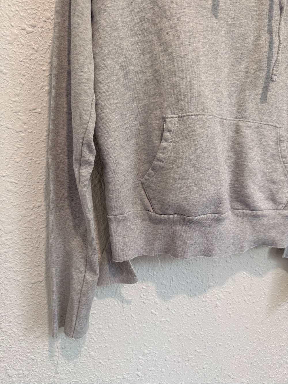 Frankie & Eileen tee lab heathered gray melange distressed hoodie sweatshirt M - Picture 5 of 7